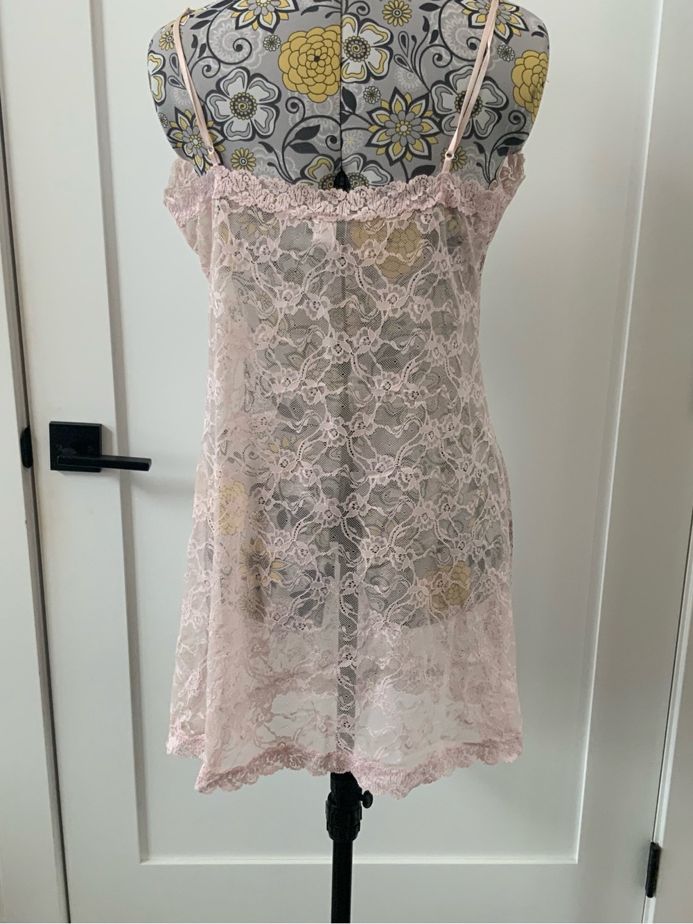 La SENZA Pale Pink Floral Lace-Trim Slip with Satin Bow - Picture 2 of 5